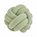 Cuscino decorativo annodato 30 cm in velluto a coste verde salvia - stile moderno