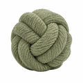 Cuscino decorativo a nodo 30 cm in poliestere verde salvia a coste