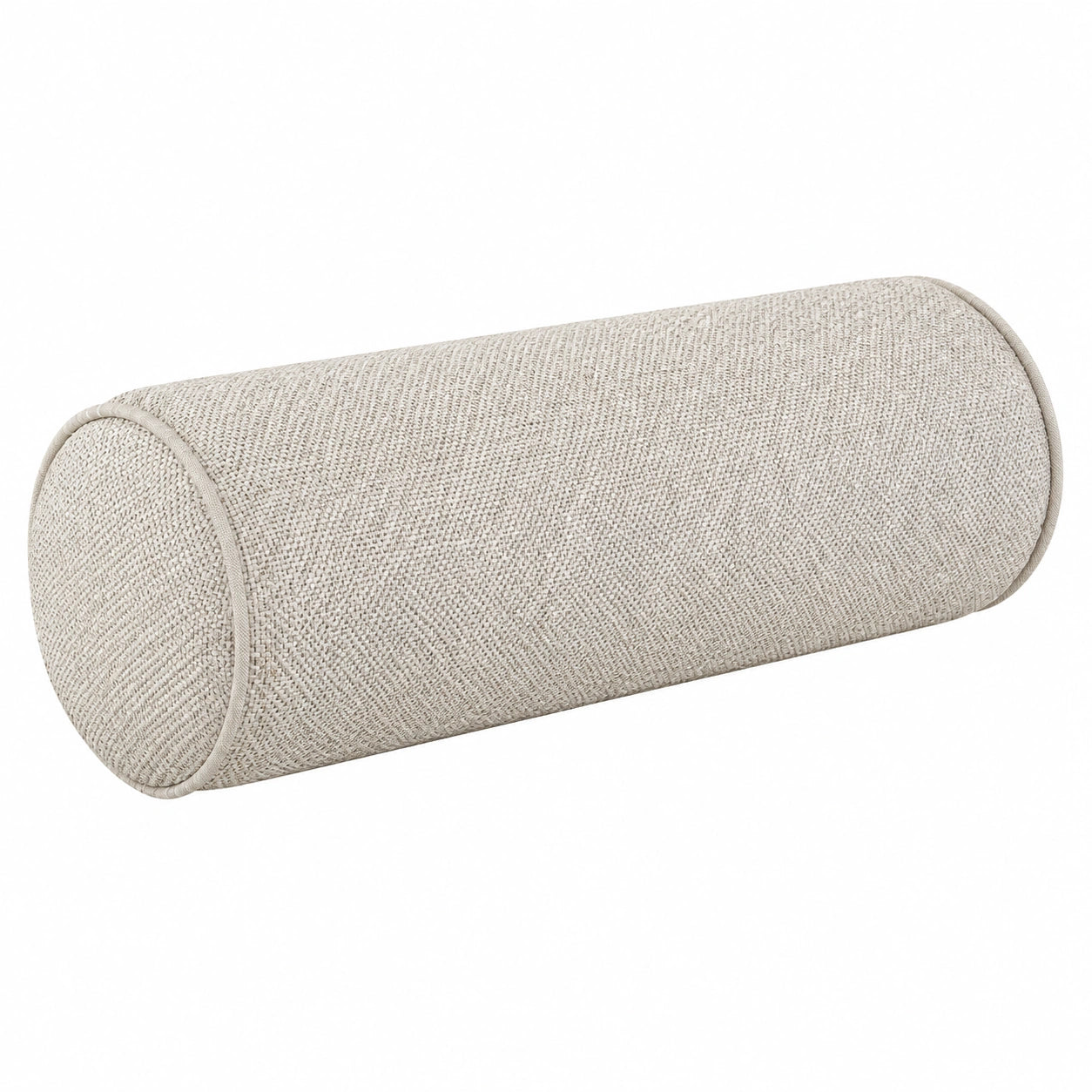 Cuscino cilindrico 20 x 50 cm in tessuto beige - supporto decorativo