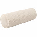 Cuscino cilindrico 20 x 55 cm in velluto a coste beige per divano stile contemporaneo