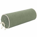Cuscino cilindrico 18 x 55 cm in tessuto verde salvia per divano