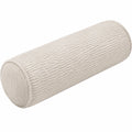 Cuscino cilindrico 20 x 60 cm in velluto a coste avorio - supporto decorativo