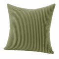 Cuscino decorativo 45 x 45 cm in tessuto a coste verde salvia - stile moderno