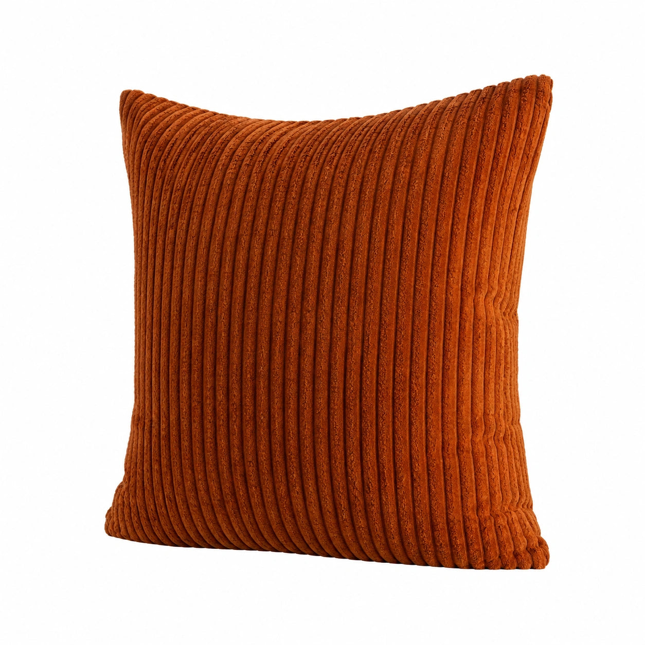 Cuscino decorativo 45x45 cm in tessuto a coste arancione - stile moderno