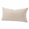 Cuscino rettangolare 50 x 30 cm in tessuto bouclé beige decorativo