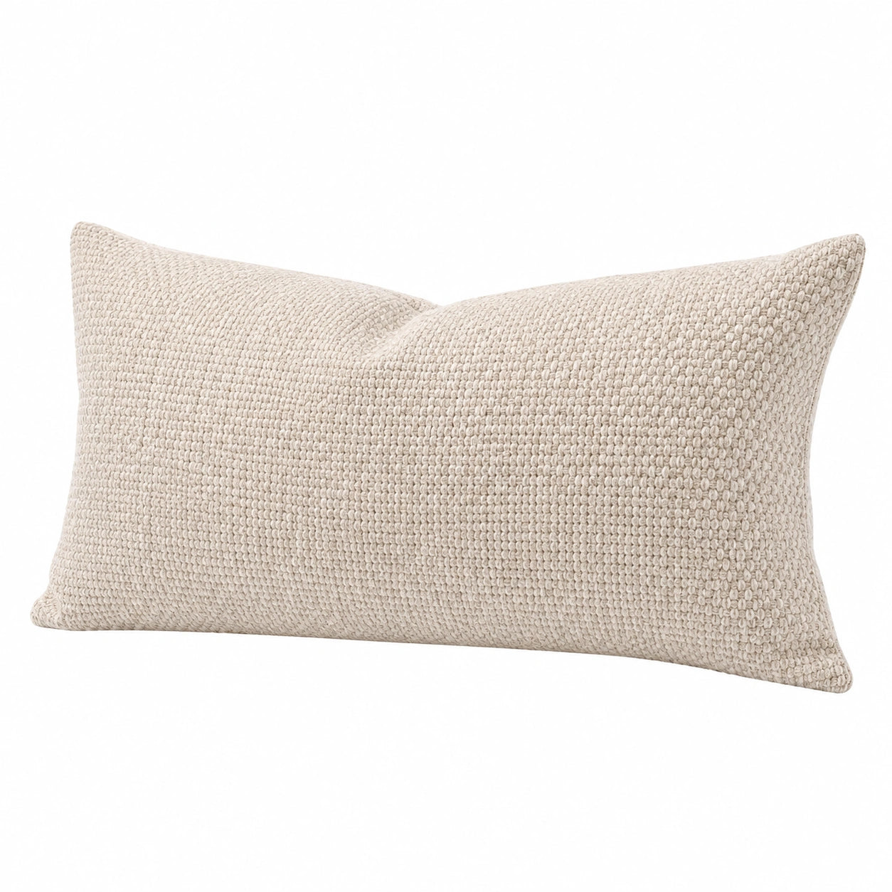 Cuscino rettangolare 50 x 30 cm in tessuto bouclé beige decorativo