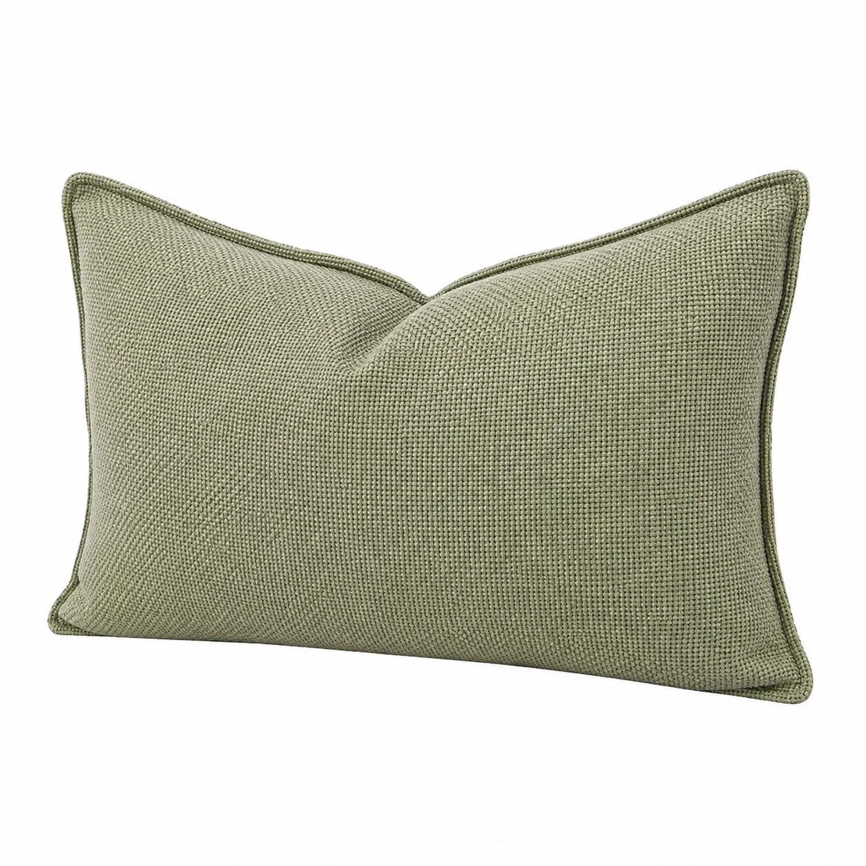 Cuscino decorativo 50 x 30 cm in tessuto verde salvia - stile moderno