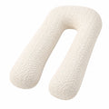 Cuscino a U 70 cm in tessuto bianco lavorato a maglia - supporto per il corpo