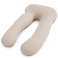 Cuscino gravidanza a U 140 cm in tessuto beige per supporto corpo