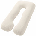 Cuscino gravidanza a U 130 cm in tessuto bianco - supporto corpo