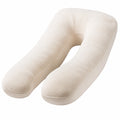 Cuscino a U 130 cm in tessuto beige per gravidanza e riposo